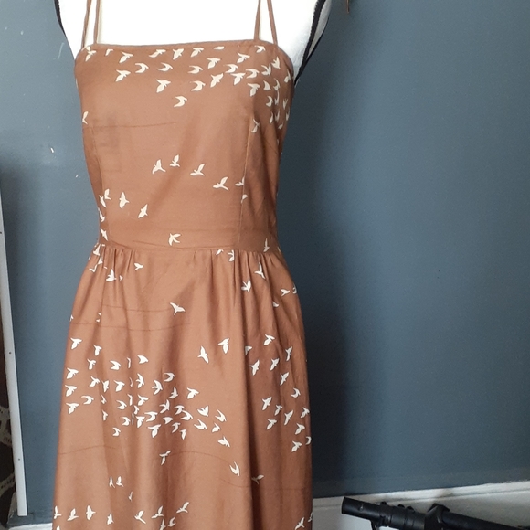 malia Dresses & Skirts - Malia 70's  summer dress seagull print  size large